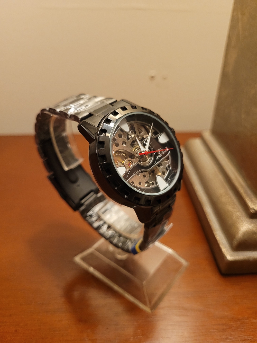 Brand New Black Skeleton Dial Automatic FC Free Crane Men's Watch - Picture 3 of 4